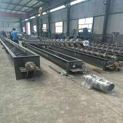 শিল্প খাদহীন স্লাজ স্ক্রু পরিবাহক ফিডিং মেশিন SS304 ইউ গ্রুভ