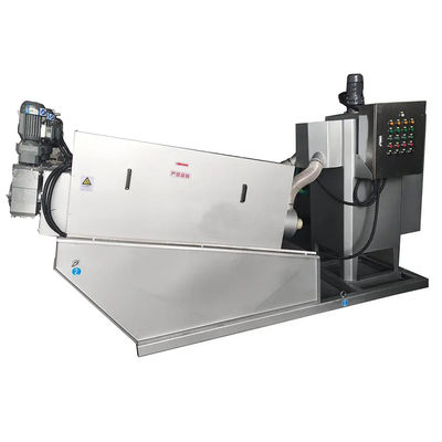 স্টেইনলেস স্টীল স্ক্রু প্রেস স্লাজ ডিওয়াটারিং মেশিন ইন্টিগ্রেটেড থিকনিং