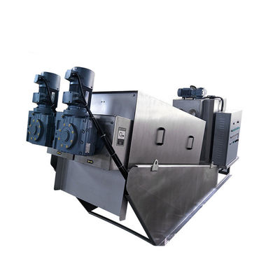 স্বয়ংক্রিয় SS304 সর্পিল স্লাজ ডিওয়াটারিং মেশিন উচ্চ ডিহাইড্রেশন হার