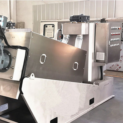 স্বয়ংক্রিয় SS304 সর্পিল স্লাজ ডিওয়াটারিং মেশিন উচ্চ ডিহাইড্রেশন হার