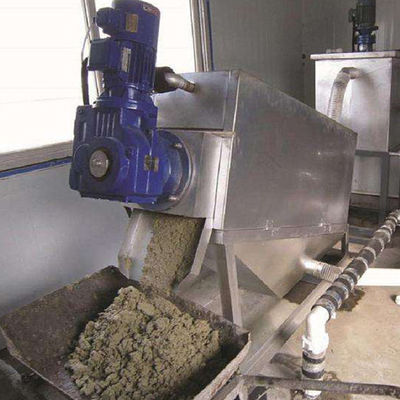 স্বয়ংক্রিয় SS304 সর্পিল স্লাজ ডিওয়াটারিং মেশিন উচ্চ ডিহাইড্রেশন হার