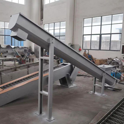 পাউডার শস্য সর্পিল পরিবাহক জন্য স্টেইনলেস স্টীল Shaftless স্ক্রু পরিবাহক