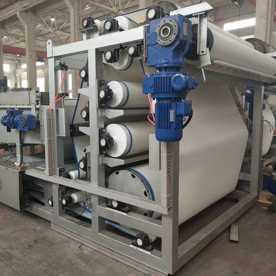 স্টেইনলেস স্টিল স্লারি ডিওয়াটারিং সরঞ্জাম, 10 মি 3 / ঘন্টা বেল্ট প্রেস বর্জ্য জল চিকিত্সা