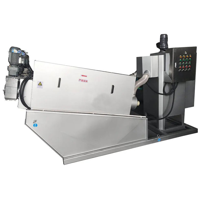 স্টেইনলেস স্টীল স্ক্রু প্রেস স্লাজ ডিওয়াটারিং মেশিন ইন্টিগ্রেটেড থিকনিং