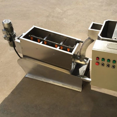 SS304/316 স্ক্রু প্রেস স্লাজ ডিওয়াটারিং মেশিন 2.25kw স্বয়ংক্রিয়ভাবে চলছে